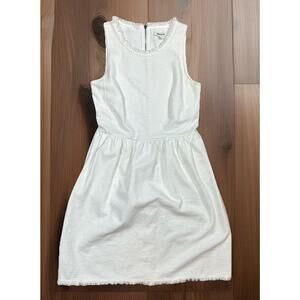 Madewell Dress Size Small Fringed Afternoon Sleeveless White Style‎ Pocket